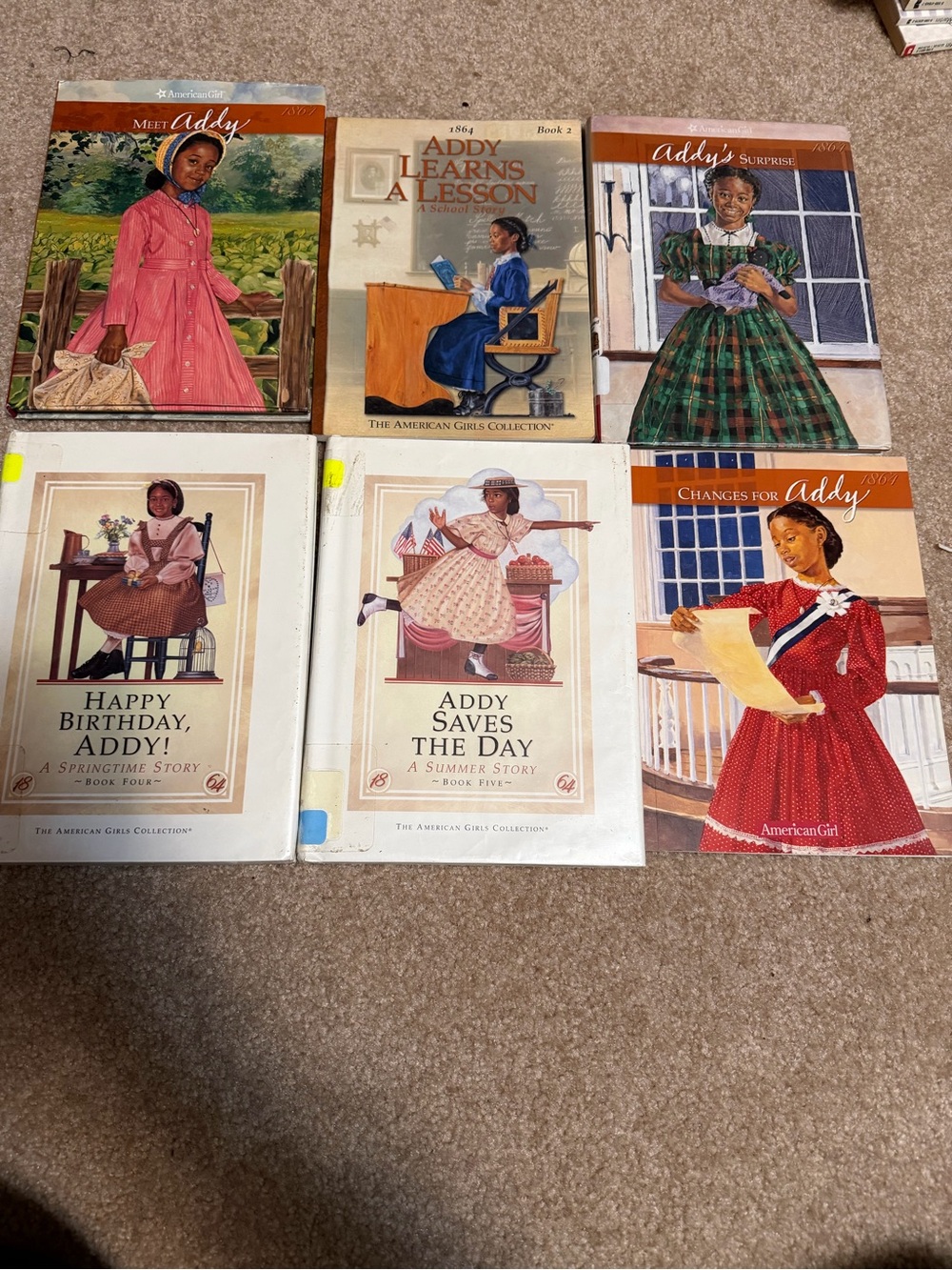 Lot of 6 books Addy Walker from The American Girls Collection complete set 1-6